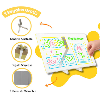 Pizarra Mágica de Luz LED para Niños