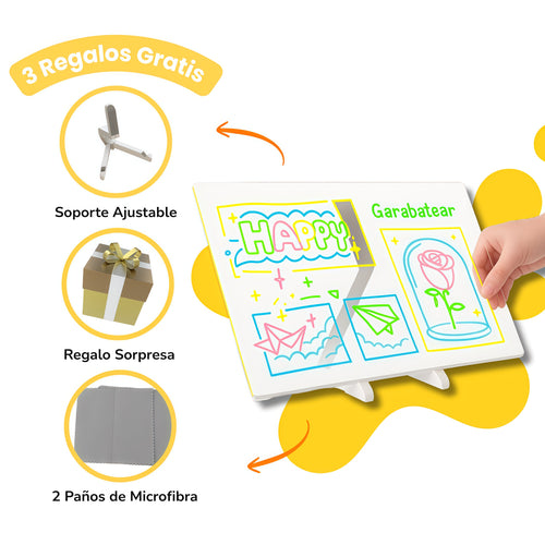 Pizarra Mágica de Luz LED para Niños